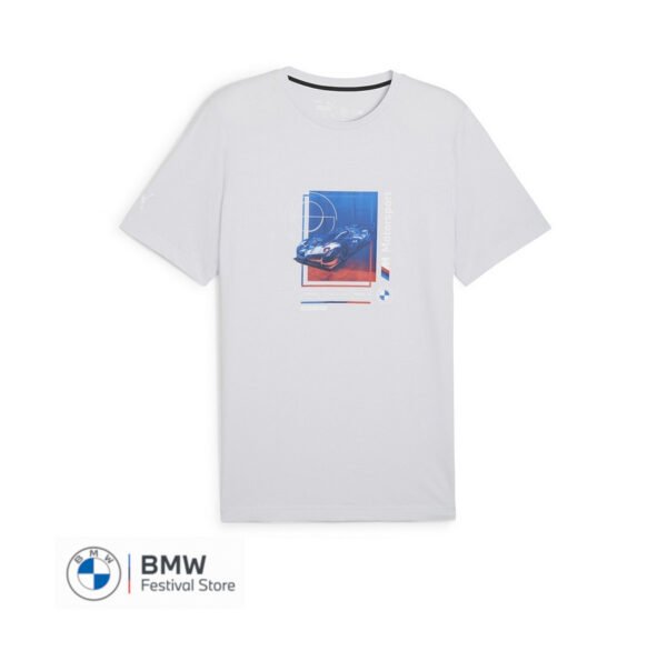 BMW M Motorsport Car Graphic Tee Men- White, XL