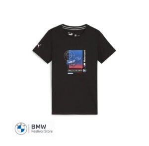 BMW M Motorsport Car Grafik T-Shirt Kids - Black, 152
