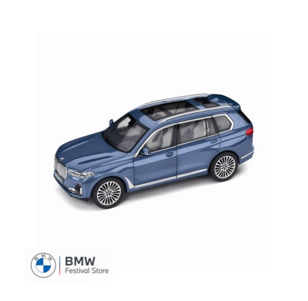BMW X7 Miniature Model Car 1:18 - Blue