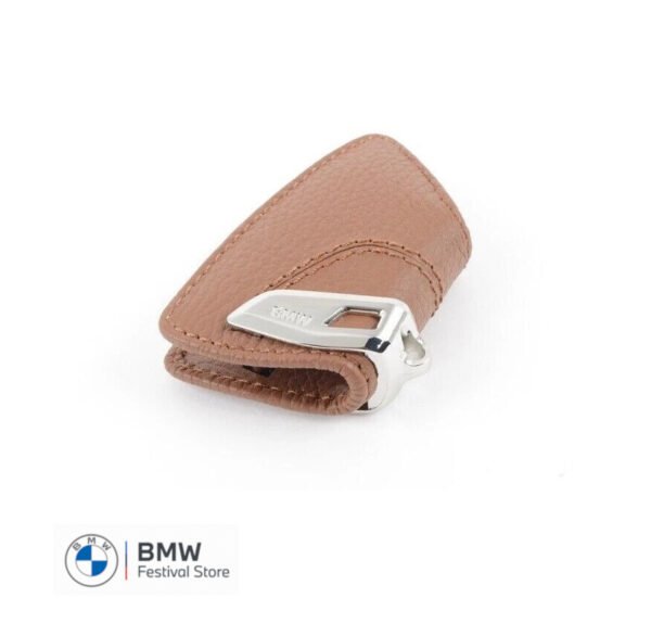 Original BMW Leather Key Case - Brown