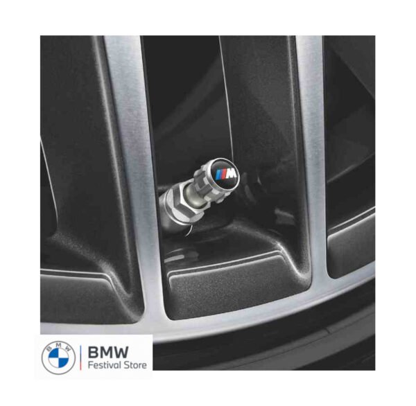 BMW Car Wheel Tyre Stems Air Valve Caps Dust Covers - M Logo - 36122447402