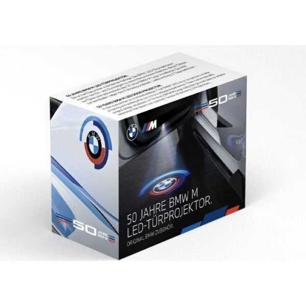 Genuine BMW 50th Year Anniversary LED door projectors - Diameter 50mm - 63315A64018