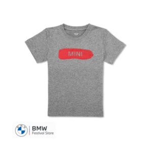 MINI T-Shirt Kids Wordmark Brushstroke 100 - Grey and Coral - 80142460826
