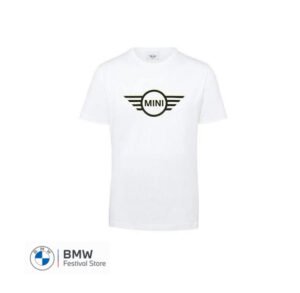 MINI T-Shirt Men Wing Logo Two-Tone - White/Black, S - 80145A21603