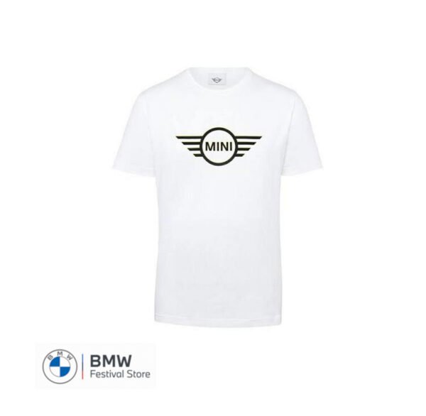 MINI T-Shirt Men Wing Logo Two-Tone - White/Black, XL - 80145A21606