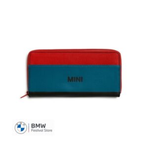 80215A0A650 MINI Wallet Tricolour Block - Chili Red and Black and Blue - 80215A0A650
