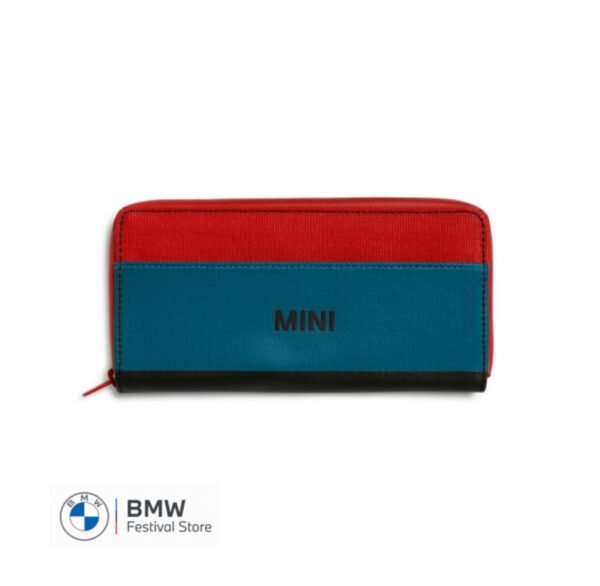 MINI Wallet Tricolour Block - Chili Red and Black and Blue - 80215A0A650