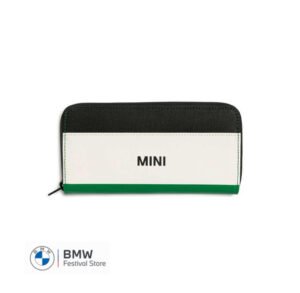 80215A0A717 MINI Wallet Tricolour Block - Black and White and British Green - 80215A0A717