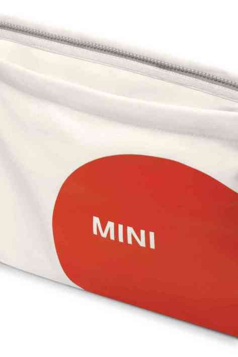 MINI Shoulder Bag Musette Car Face Detail - White and Rebel Red and Vibrant Silver - 80225B320C8