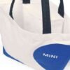 80225B320C9-3 MINI Bag Shopper Car Face Detail Print - White and Blazing Blue and Indigo - 80225B320C9