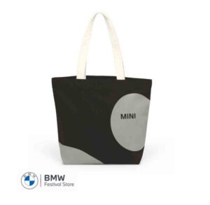 MINI Bag Shopper Car Face Detail Print - Black and Grey and White - 80225B320D0