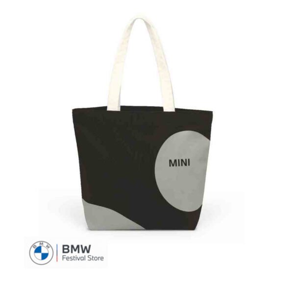 MINI Bag Shopper Car Face Detail Print - Black and Grey and White - 80225B320D0