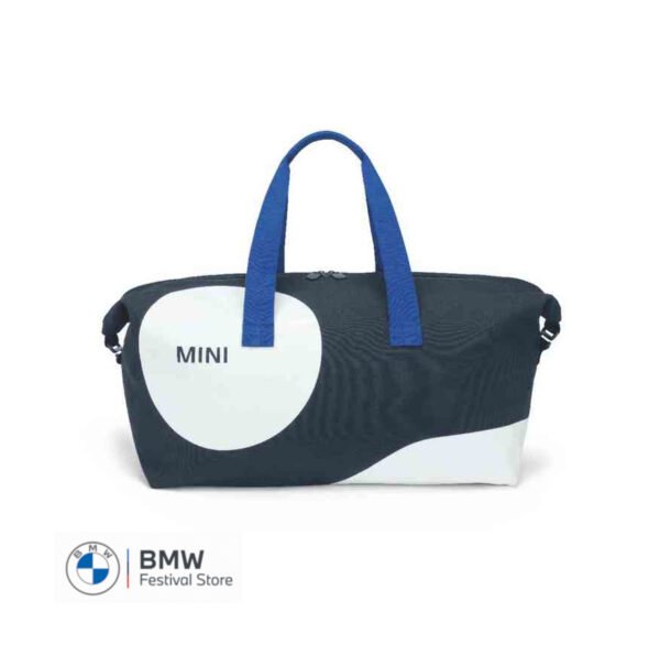 MINI Bag Duffle Bag Car Face Detail Print - Indigo and White and Blazing Blue - 80225B320D2