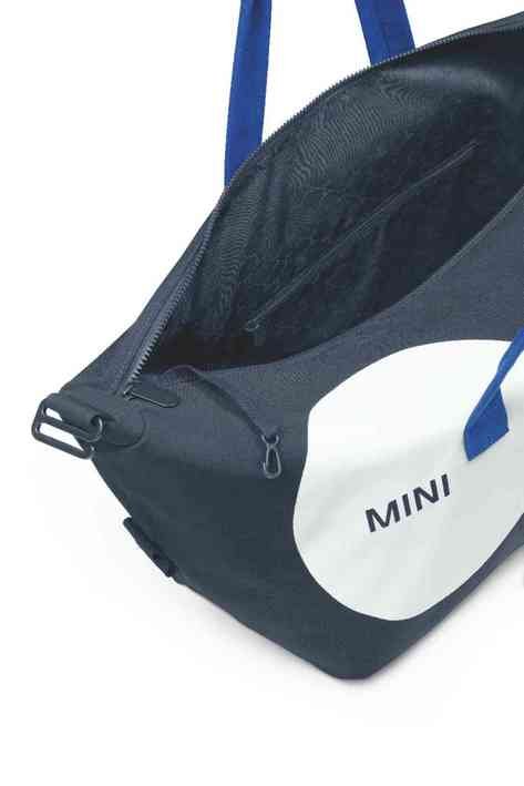 MINI Bag Duffle Bag Car Face Detail Print - Indigo and White and Blazing Blue - 80225B320D2