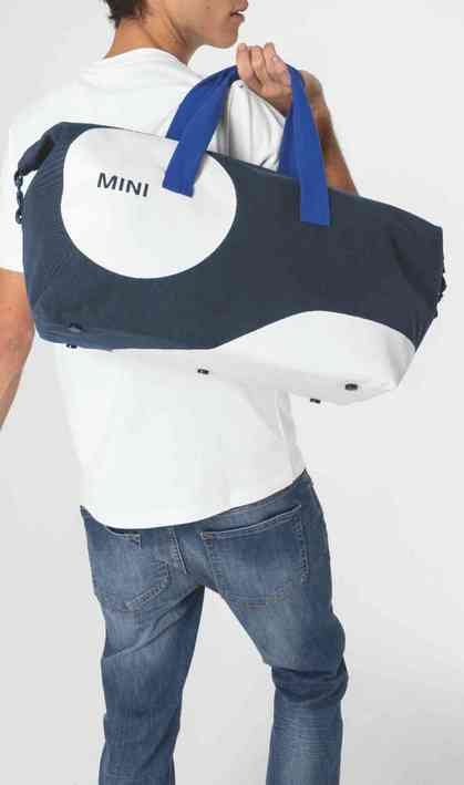 MINI Bag Duffle Bag Car Face Detail Print - Indigo and White and Blazing Blue - 80225B320D2