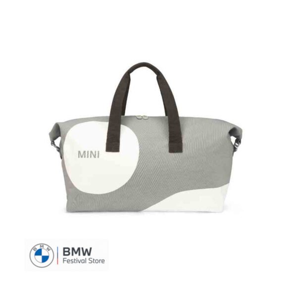MINI Bag Duffle Bag Car Face Detail Print - Grey and White and Black - 80225B320D3