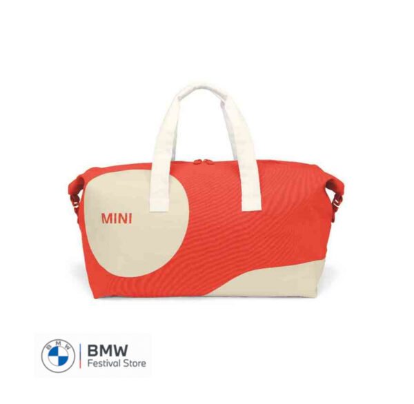 MINI Bag Duffle Bag Car Face Detail Print - Rebel Red and Vibrant Silver and White - 80225B320D4