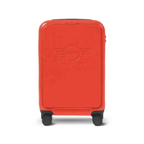 MINI Suitcase Cabin Trolley Spinner Wing Logo Debossed Hard Case - Rebel Red - 80225B320E1