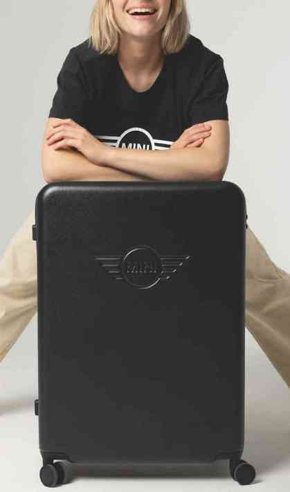 MINI Suitcase Debossed Wing Logo Trolley 76L - Black - 80225B320E3