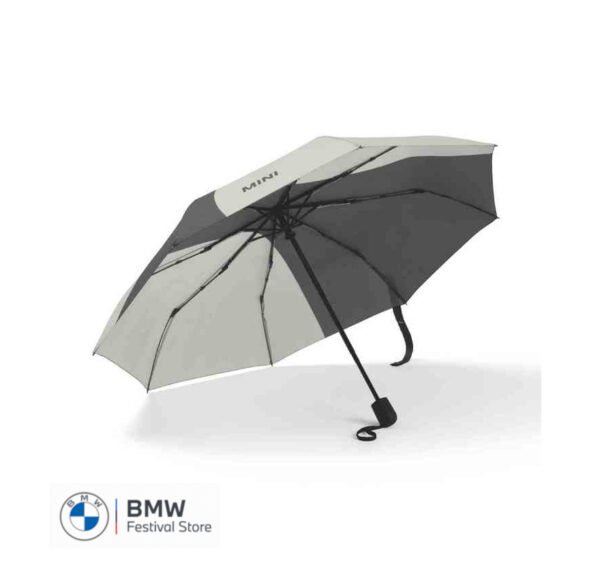 MINI Umbrella Foldable Car Face Detail - Black and Grey - 80235B320F3