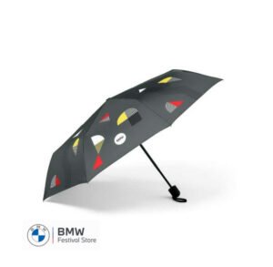 80235A51699 MINI Umbrella Foldable Graphics - Black and Grey - 80235A51699