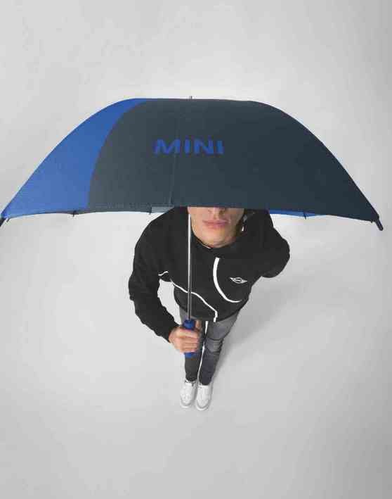 MINI Umbrella Walking Stick Car Face Detail - Indigo and Blazing Blue - 80235B320F5