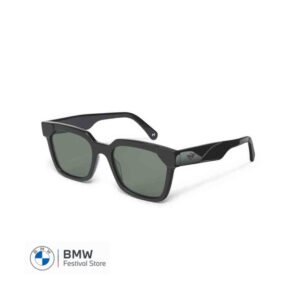 MINI Sunglasses D-Frame Cut-Out Black 3D Car Face - Dark Green Lenses - 80255B32116