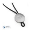 MINI Keyring Wing Logo - Silver Black Stainless Steel - 80275B320E7