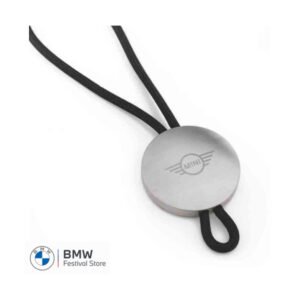 MINI Keyring Wing Logo - Silver Black Stainless Steel - 80275B320E7