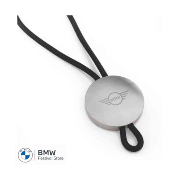 MINI Keyring Wing Logo - Silver Black Stainless Steel - 80275B320E7
