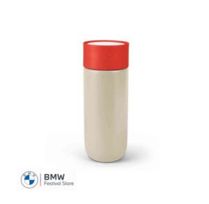 MINI Colour Block Travel Mug 500ml - Vibrant Silver / Rebel Red and White - 80285B32110