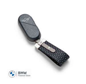 MINI Lanyard Key Ring - Black and Light Tan - 82205B30D97